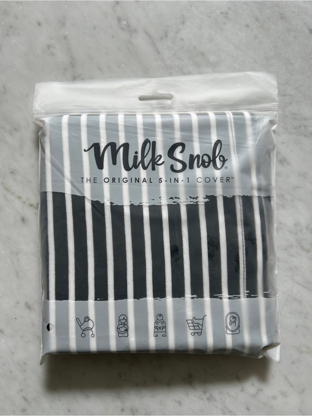 Milk Snob - Striped 5-in-1 Cover – Black & White